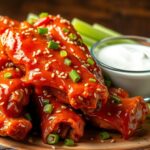 Crispy Honey Sriracha Chicken Wings